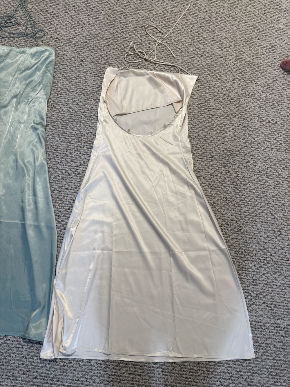 Sage Green and Nude Halter Slip Dress Bundle - Picture 3 of 7